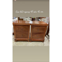 tủ đầu giường gỗ xoan đào 2 ngăn kéo