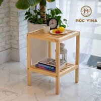 Tủ Đầu Giường - Kệ Đầu Giường nan gỗ Phong Cách Hàn Quốc