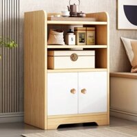 Tủ đầu giường - Kệ để đồ đầu giường C70xR42xS24cm 3 tầng cánh cửa mở gỗ MDF phủ Metamin cao cấp