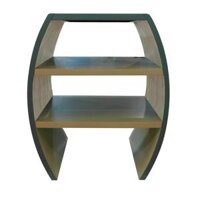 Tủ đầu giường – Màu xanh gỗ và veneer tràm