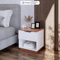 Tủ Đầu Giường Mini Hộc Tủ Có Ray Kéo Cao Cấp Thiết Kế Hiện Đại FIVO FT18 Phù Hợp Với Mọi Không Gian Phòng Ngủ - 403345cm 1 hộc tủ - Nâu