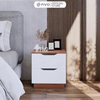 Tủ Đầu Giường Mini Hộc Tủ Có Ray Kéo Cao Cấp Thiết Kế Hiện Đại FIVO FT18 Phù Hợp Với Mọi Không Gian Phòng Ngủ - 403345cm 2 hộc tủ - Nâu