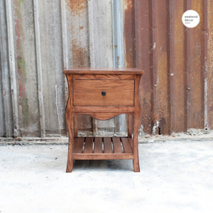 Tủ đầu giường Rustic 1 ngăn gỗ sồi