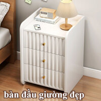 Tủ đầu giường trang trí phòng ngủ, Tủ đầu giường có ngăn kéo, Bàn đựng đồ bằng gỗ