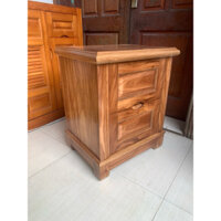 Tủ đầu giường tủ gỗ mini hương xám 2 ngăn kéo mẫu ô vuông chắc chắn tab phòng ngủ