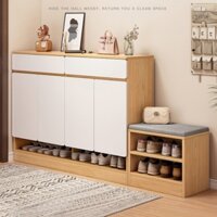 Tủ để giày dép bằng gỗ có nệm ngồi mdf KG-12
