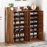 Tủ để giày dép bằng gỗ tre cao cấp, Tủ để giày thông minh, hiện đại, sang trọng, phong cáchs nội thất mới