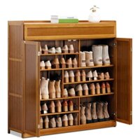 Tủ để giày dép bằng gỗ tre Vango cao cấp, Tủ để giày thông minh, hiện đại, sang trọng, phong cách nội thất hot 2021