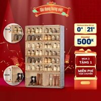 Tủ để giày gấp gọn AntBox cửa trong suốt, tủ đựng giày dép cao cấp chất liệu nhựa ABS