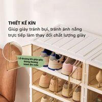 Tủ Để Giày Gấp Gọn Chất Liệu Nhựa PP Cao Cấp Tiện Lợi Tháo Lắp Dễ Dàng Bảo Hành 5 Năm