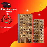 Tủ để giày gấp gọn nhiều ngăn ANTBOX hộp đựng giày dép đa năng cửa trong suốt chất liệu PP cứng cáp bền bỉ