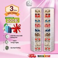 Tủ để giày gấp gọn, Tủ giày HDG 9 tầng đơn SPACE STORE 9101 - 9 chất liệu nhựa PP bền bỉ