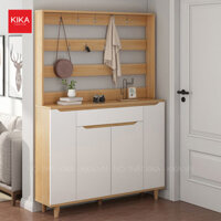 Tủ để giày gỗ 4 cánh mở có móc treo đồ tiện nghi – KG28