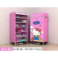 TỦ ĐỂ GIÀY VẢI 3D HELLO KITTY 6 TẦNG CAPU056kt