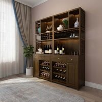 Tủ để rượu gỗ tự nhiên Halamp TT007