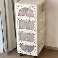 Tủ Di Động Dopamine Có Bánh Xe Giá Trị Màu Cao Tủ Bảo Quản Hộ Gia Đình Giá Đựng Đồ Ăn Nhẹ Dung Tích Lớn Ngăn Kéo Tủ Bảo Quản