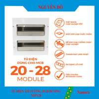 Tủ điện âm tường 20 - 28 đường Nanoco NDP128, với chất liệu mặt và đế bằng kim loại là sản phẩm tiện lợi-tin cậy.