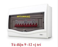 Tủ điện âm tường gài aptomat – tủ cài át 9-12 vị trí- hộp gài át