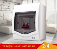 Tủ điện âm tường gài aptomat – tủ cài át 2-4 vị trí- hộp gài át