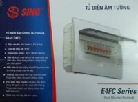 Tủ điện âm tường Sino mặt nhựa chống cháy chứa 8-12 module (E4FC 8/12)