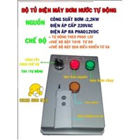 Tủ Điện Bơm Nước Tự Động Phao 12V Có chế độ điều khiển từ xa