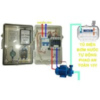 tủ điện bơm nước tự động phao chống giật 12v