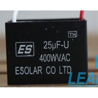 Tụ điện CBB61 ESOLAR CBB61 25uF-400VAC vuông, dây cắm