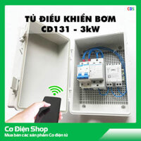 Tủ điện điều khiển bơm từ xa bằng điện thoại – CD131 – 220V – 1 pha – 3kW – Bật tắt động cơ từ xa wifi – Cơ Điện Shop
