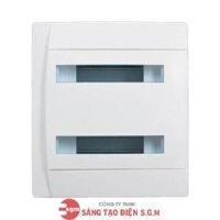 Tủ điện gắn âm 24M - Nhựa - Trắng Mã: 601113