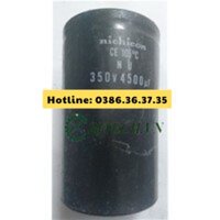 Tụ điện lọc nguồn nhật 4500UF 350V kích thước 132*77mm