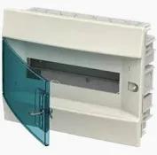 Tủ điện mặt nhựa bóng, đế sắt chứa 4-8 module - E4FC 4/8S