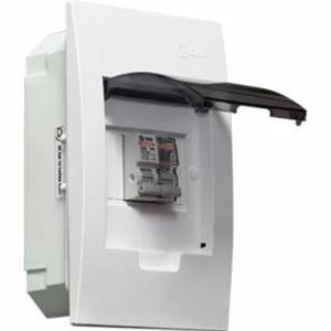 Tủ điện mặt nhựa, đế sắt chứa 2-4 module - E4FC 2/4L