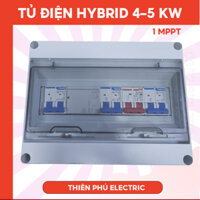 Tủ điện năng lượng mặt trời hybrid 1 pha 3-5,5kw/ 1 MPPT ,đấu sẵn dây.Chuyển nguồn Backup tự động