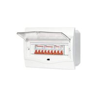 TỦ ĐIỆN NHỰA ÂM TƯỜNG 12 MODULE SINO V4FC 9/12SA ĐẾ NHỰA NẮP CHE TRẮNG