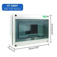 Tủ điện nhựa chống nước HT-8 WAY, HT-12 WAY– Hộp điện lắp nổi