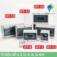 Tủ điện nhựa HT-15 WAY, HT-18 WAY, HT-24 WAY chống nước – Tủ điện lắp nổi