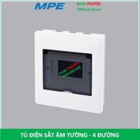 TỦ ĐIỆN SẮT ÂM TƯỜNG 4 ĐƯỜNG 4 MCB 4 MODULE 4 CB APTOMAT ÁT TÔ MÁT TÉP TS-4 MPE- KHẢI PHƯỚC ELECTRIC
