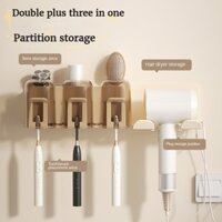 Tự Dính Nhôm Đấm Miễn Phí Treo Tường Điện Bàn Chải Đánh Răng Giá Đỡ