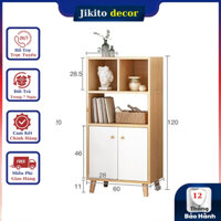 Tủ đồ đa năng để sách tài liệu, tủ gỗ MDF lõi xanh  để đồ dùng văn phòng thương hiệu JIKITO - JT662