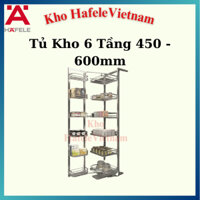 Tủ đồ khô Hafele Dolce 548.65.033, inox 304, tủ bếp đứng kéo, Tủ cao 6 tầng, chiều rộng tủ 450 mm