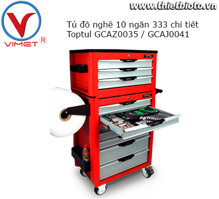 Tủ đồ nghề 2 tầng 10 ngăn Toptul  GCAZ0035 + GCAJ0041