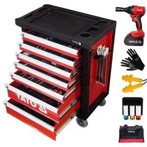 Tủ đồ nghề dùng đào tạo sửa chữa 7 ngăn 400 chi tiết Yato YT-55302