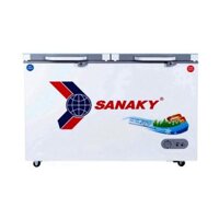 Tủ Đông 2 chế độ 2 ngăn Sanaky VH-4099W2KD mặt kính cường lực xanh
