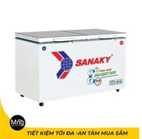 Tủ đông 2 chế độ invereter Sanaky 280 Lít cánh kính cường lực xám VH-3699W4K