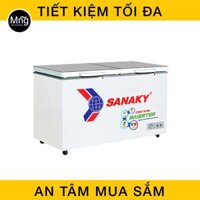 Tủ đông 2 chế độ inverter 210 lít Sanaky  cánh kính cường lực xám  VH-2599W4K