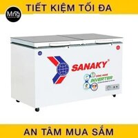 Tủ đông 2 chế độ inverter Sanaky 320 Lít cánh kính cường lực xám VH-4099W4K