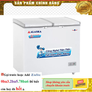 Tủ đông Alaska inverter 2 ngăn 550 lít BCD5567N