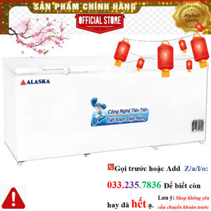 Tủ đông Alaska 1 ngăn 1400 lít HB-1400