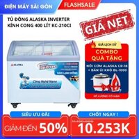 Tủ đông Alaska Inverter kính cong 400/248 lít KC-210CI