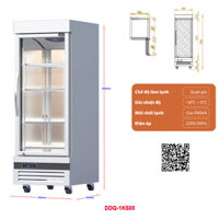 Tủ đông đứng 1 cánh kính DDQ-1K500